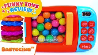 Babyccino Funny Toys Review Episode 3 - Candy Colors With Ice Cream | Educational Video For Kids