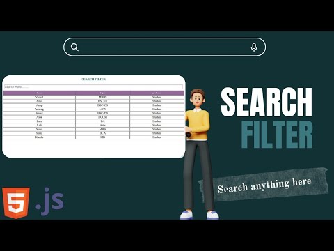 How to make a Search Filtering using HTML, CSS & JavaScript (For ...