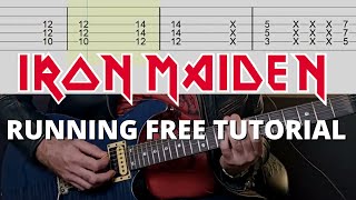 Video thumbnail of "Beginner Rock Guitar Tutorials - 'Running Free' - Iron Maiden (Tabs Included)"