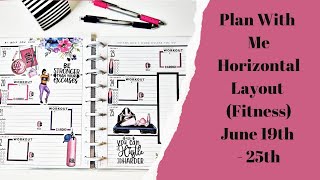 Plan With Me  - Fitness Planner (Horizontal Layout)