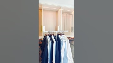Pull Down Closet Rod #closetorganizer #interiordesign #spacesaving #closet #wardrobe