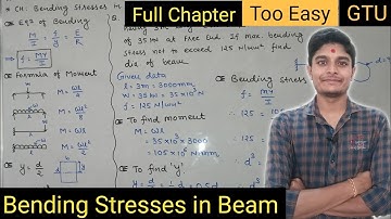 Bending Stress in Beam | Full Chapter | SM-1 | GTU