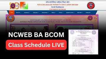 NCWEB CLASS- Schedule live dates - OFFICIAL NEWS - NCWEB ADMISSION 2025