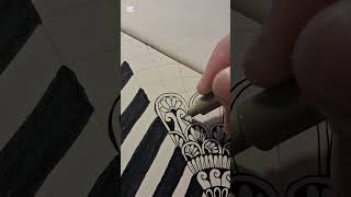 Advanced mandala pattern #shorts #mandala #mandalaart #pigmamicron #fineart #fineline #blackandwhite