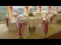 Wedding Chair Covers at the Marquee Wedding Lace and Pink Satin Market Rasen