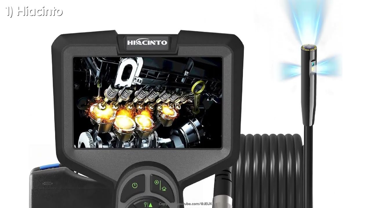 Caméra Inspection Endoscope 1080p Écran 4.3" 10m – Étanché IP67, 8 LED, Câble Semi-Rigide Pour Égout Auto Mur