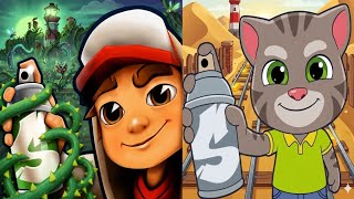 Subway Surfers Plant Invasion 🌵🆚 Talking Tom gold run Relic rush game comparison  screenshot 4