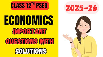 Class-12th PSEB Economics important questions with solution✅// Target 90+🎯📚// #exams #economics 