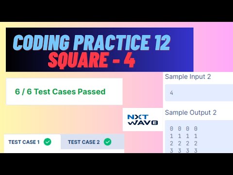 Coding Practice 12|| Square 4 || NXT Wave|| CCBP || beginners problems ||beginner guide pythontelugu