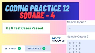 Coding Practice 12|| Square 4 || NXT Wave|| CCBP || beginners problems ||beginner guide pythontelugu Wealth