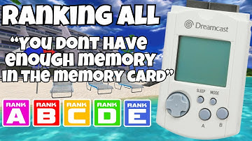 Ranking All "You Dont Have Enough Memory in the Memory Card"