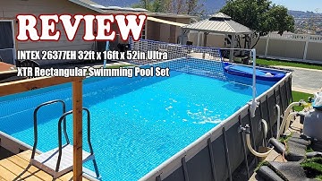 Review INTEX 26377EH 32ft x 16ft x 52in Ultra XTR Rectangular Swimming Pool Set 2024