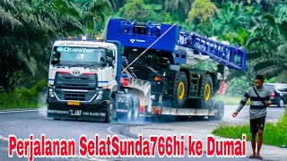 Truk Muatan Crane XL 1000 || Sampe Nyengklak ‼️ ditanjakan lintas timur Sumatera  @selatsunda766hi 