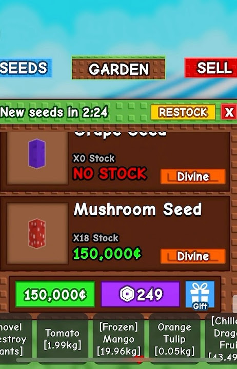 Mushroom Seed is really rare? #roblox #robloxshorts #growagarden #robloxgames #games #gaming