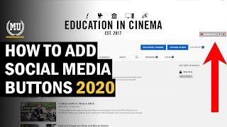 How to add social media buttons to your YouTube Channel 2020