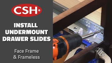 How to Install an Under Mount Slide (CSH 39.3300 Series) for Face Frame and Frameless Cabinets