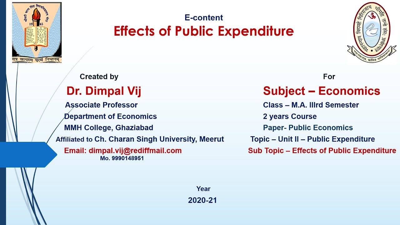 Video 18 Effects Of Public Expenditure YouTube