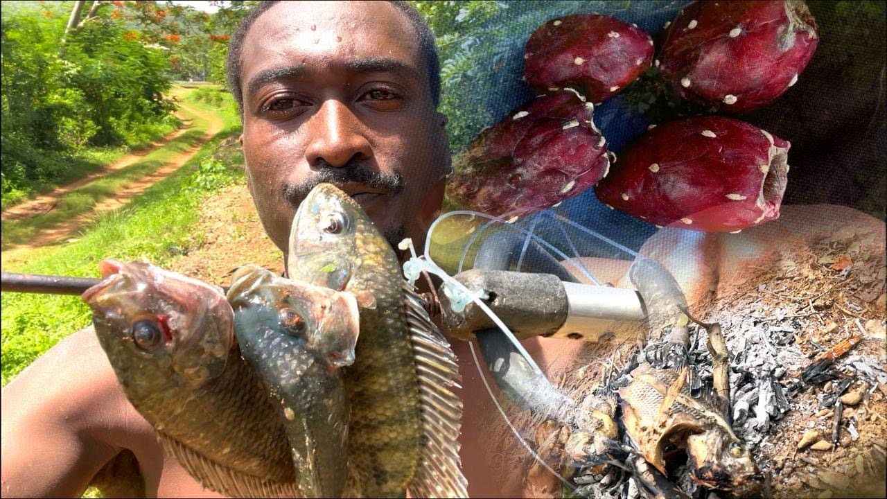 Harvesting cactus fruits and hunting for fish