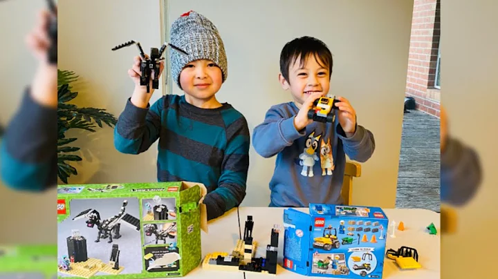 Build Lego Minecraft with Ernest & Matteo