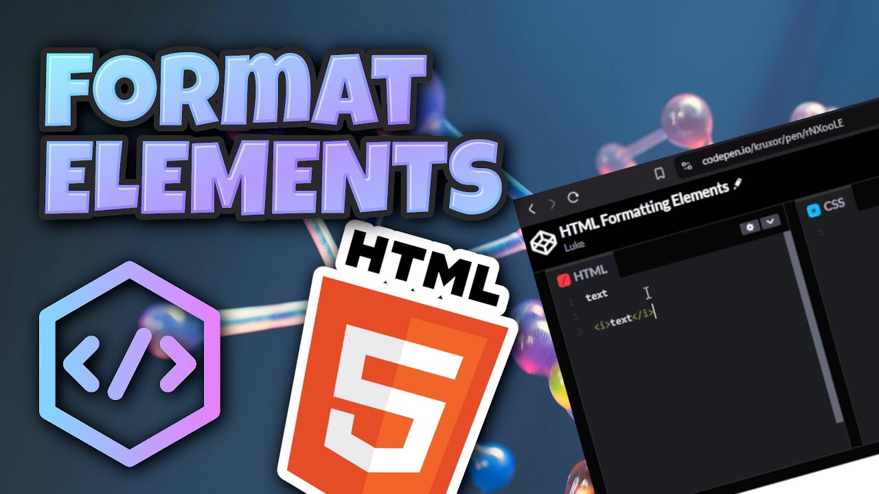 Html Hashtag Format Elements you can USE to FORMAT text in HTML - YouTube