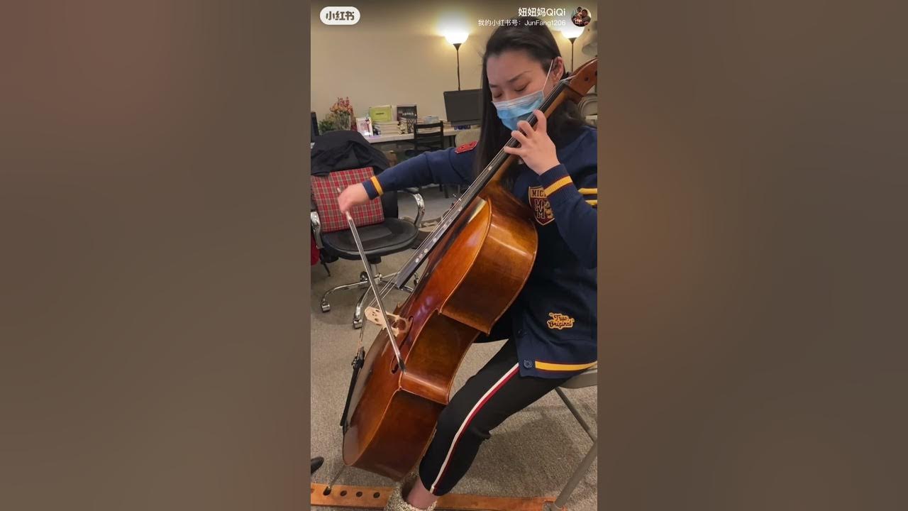 3 octaves scale and crossing string exercise, Emma has been learning