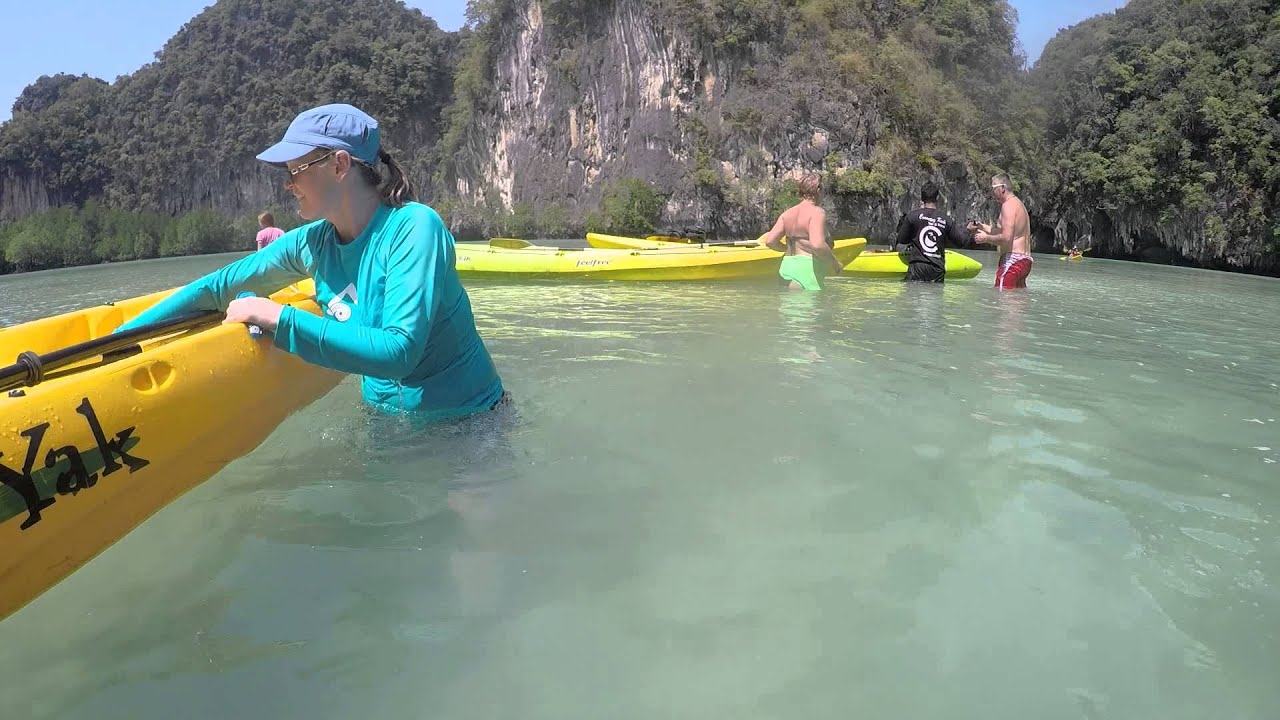 GoPro Kayaking from Hong Island to Hong's Lagoon round trip Thailand