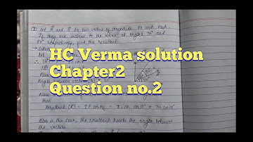 HC Verma solution chapter2 question no. 2