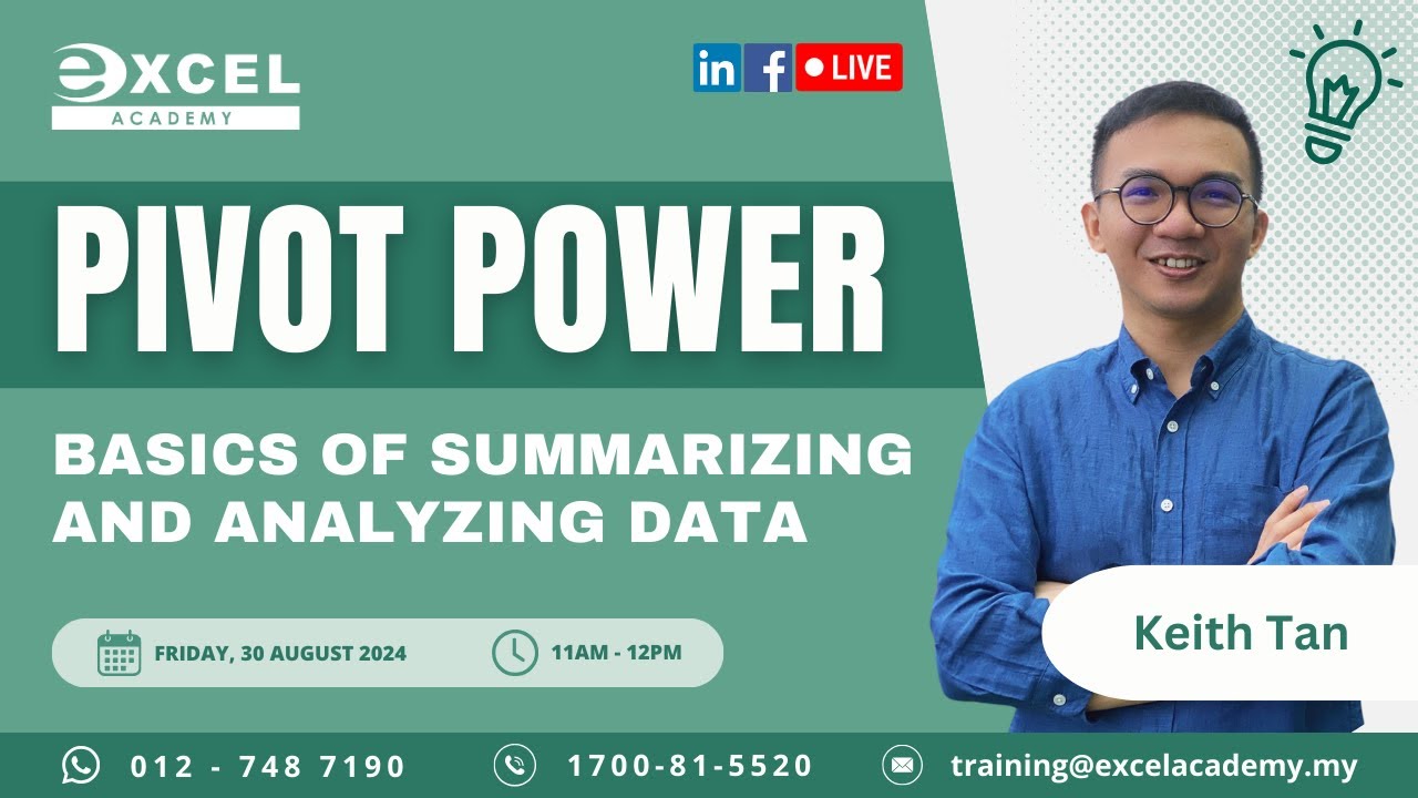 Pivot Power Basics of Summarizing and Analyzing Data | NTW2024 ...