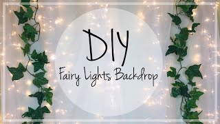 DIY Fairy Lights Backdrop|Earthy Aesthetic