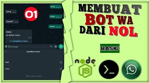 S2E1 CARA MEMBUAT SC BOT WHATSAPP TERMUX JAVASCRIPT DARI NOL
