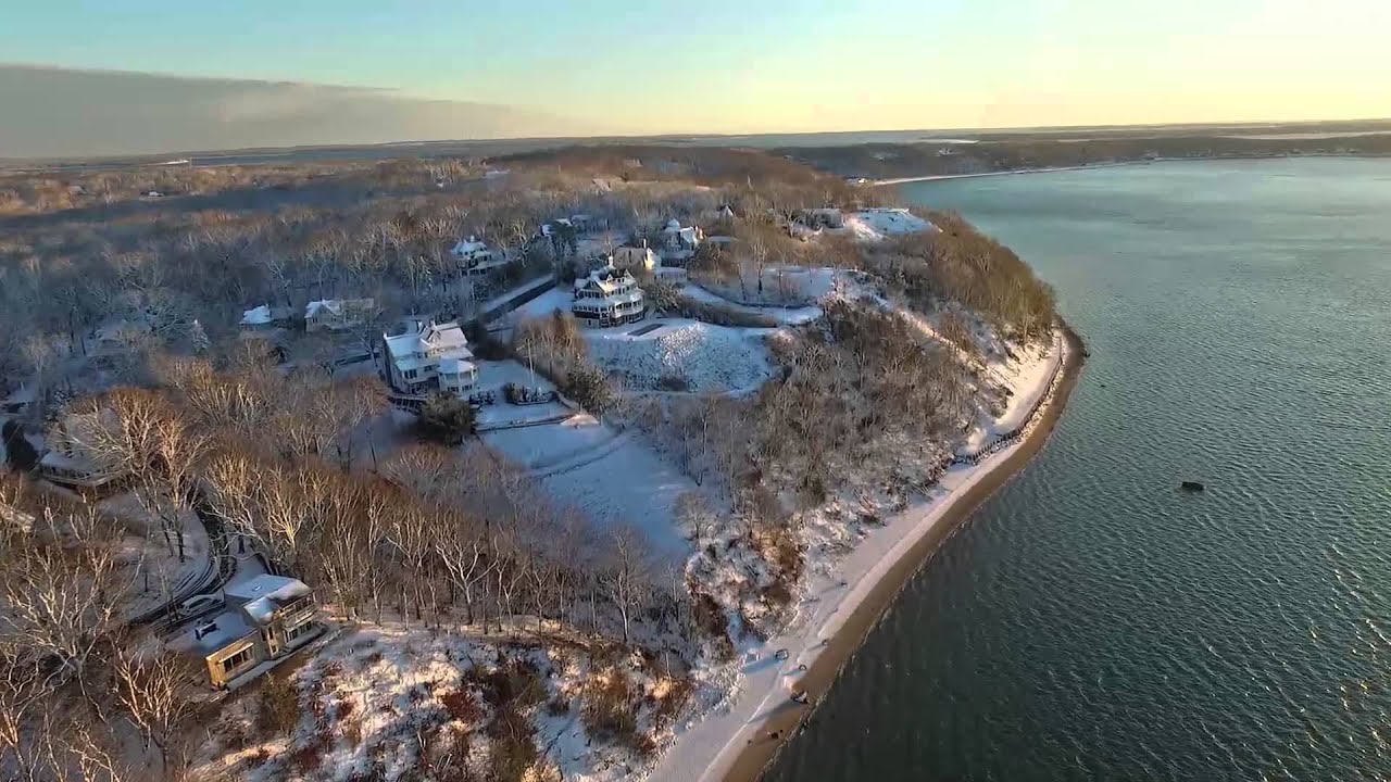 Shelter Island Heights Post Snowstorm at Sunset YouTube