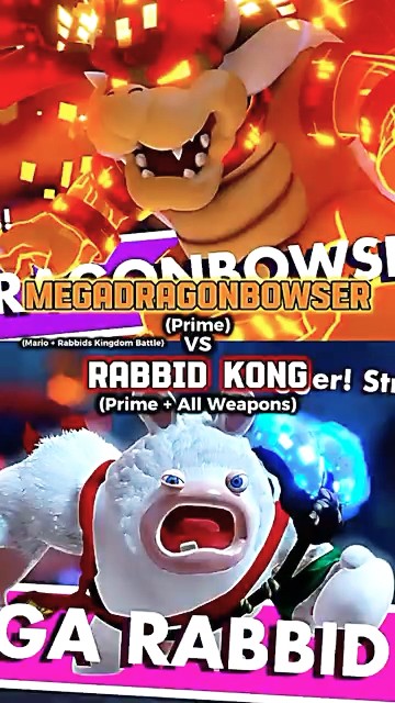 MegaDragonBowser Vs Rabbid Kong - YouTube