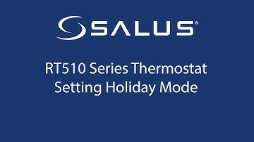 RT510 Series Thermostat - Setting Holiday Mode