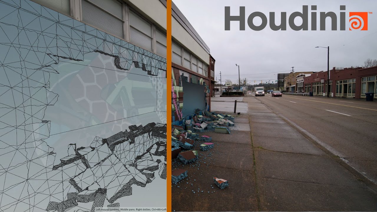 Houdini brick wall destruction - YouTube