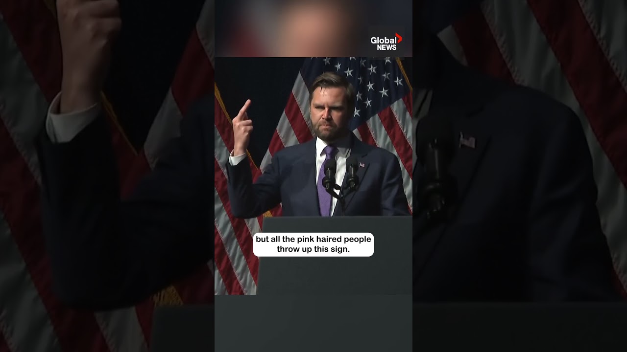 JD Vance raises middle finger while referencing left-wing protesters during Ohio speech