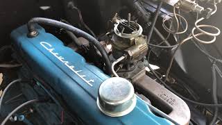 Chevy 230 timing and carb adjustment review.