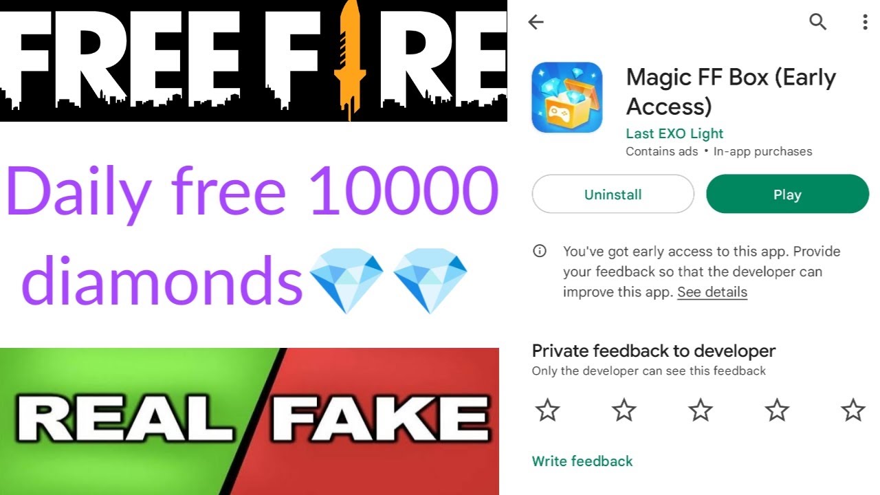 Ff Box Magic FF Box app real or fake | free diamonds | Garena free fire | Tech ...