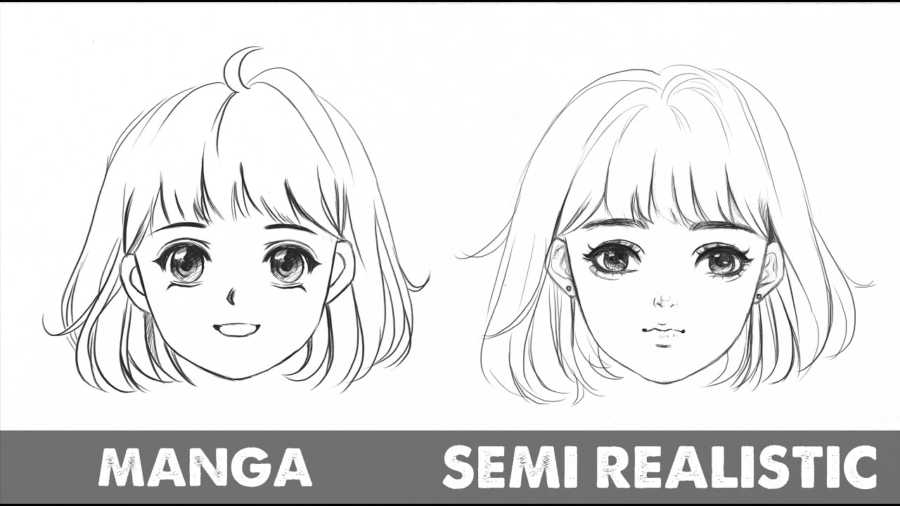 How to draw hair - Straight | PART 1 - YouTube