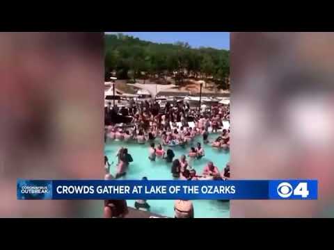 Crowds pack pool bar at Lake of the Ozarks amid pandemic