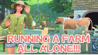 Can a Sim Run a Functional Farm ALL ALONE?? // The Sims 4 #sims4gameplay #sims4tinyliving #thesims4