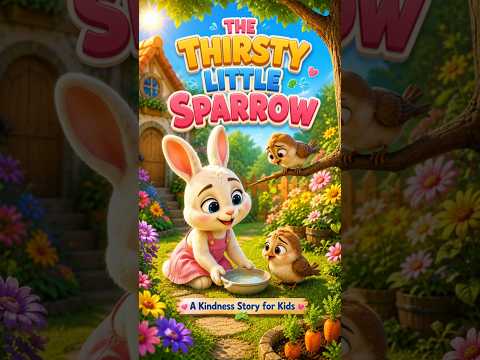 A Thirsty Sparrow Needed Water… Ria Helped Her! 🐦💧 | Kids Story #Shorts