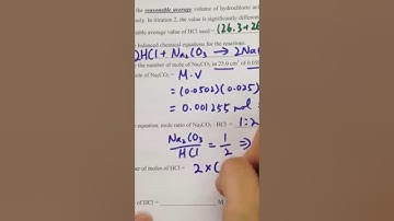 DSE04 - Acids and Bases - Volumetric Analysis calculation example (2)