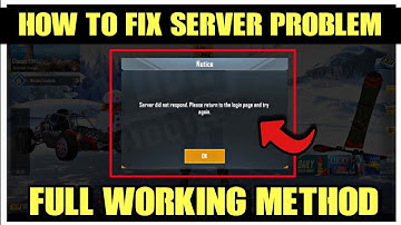 How To Fix Server Did Not Response Plaese Try Again Later |  Request Timeout Problem In PUBG Mobile