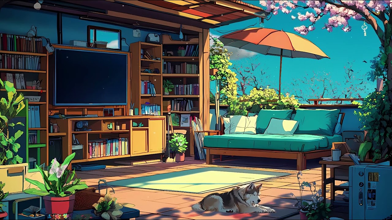 Brown Rooftop 🌸 Lazy Lofi In Spring 💤Lofi Hiphop Music For Study / Work / Relax🎶