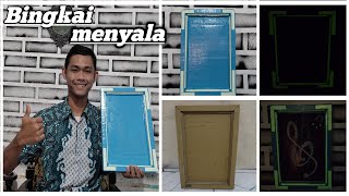 MEMBUAT BINGKAI FOTO KEREN DARI KARDUS YANG DAPAT MENYALA TANPA LISTRIK CUKUP DENGAN TAMBAHAN INI