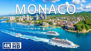 Monaco 4k – Mediterranean Paradise, Luxury Yachts & Coastal Beauty With Deep House Chill