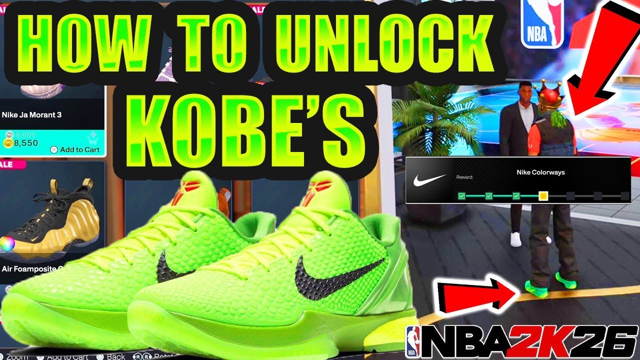NBA 2K26 HOW TO UNLOCK KOBE'S SHOES !!! SECRET CHALLENGE FOR KOBE GRINCH SHOES