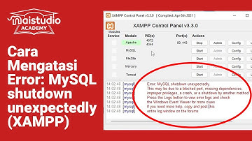 [Fixed] Cara Mengatasi Error: MySQL shutdown unexpectedly (XAMPP)
