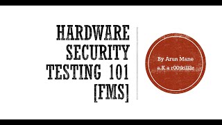 Hardware security 101