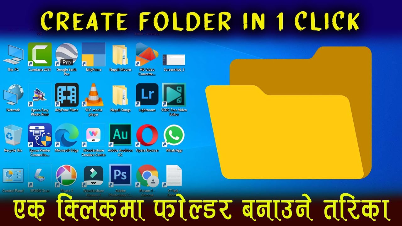 How to create folder in Computer | Windows XP, 7, 8, 10 & 11 - YouTube